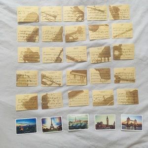 30 Small Music & European Themed Postcards/Cards